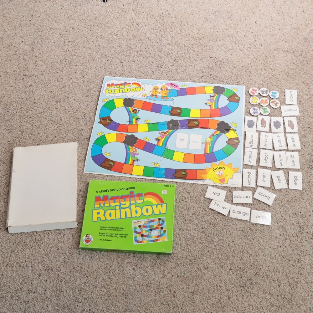Frank‎ Schaffer Magic Rainbow Board Game Kids OS Green Good Vintage Educational